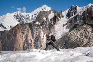 Five Base Camp Trekking Activities Tourist Crossing glacier