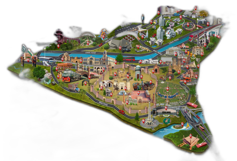Lahore City 3D Map 