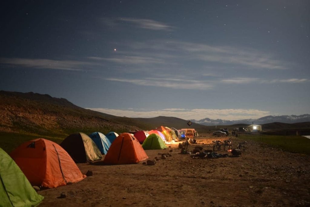 Camping at Deosai Plains at night, Deosai Plains health tips