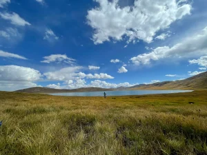 Sheosar Lake Deosai at sunrise, altitude travel Pakistan