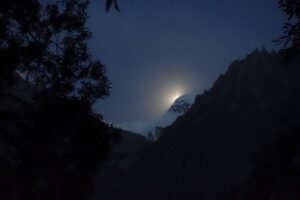 Moon light at pajju campsite