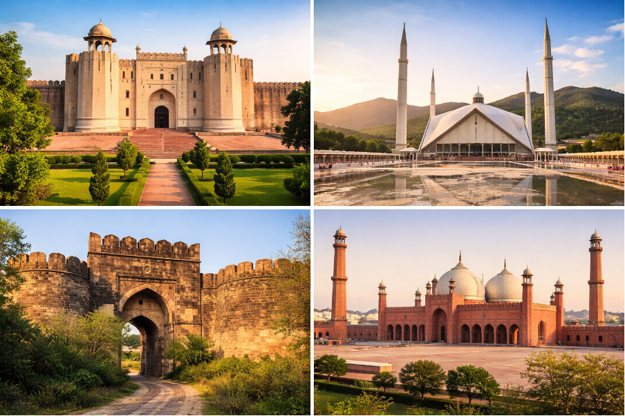 Historical forts and mosques